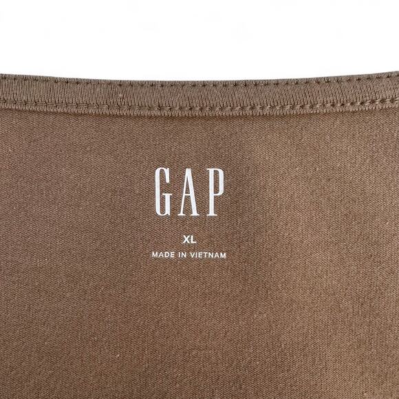 GAP Women's Long-Sleeve Square-Neck Bodysuit Size XL Sedimentary Taupe - Picture 7 of 9